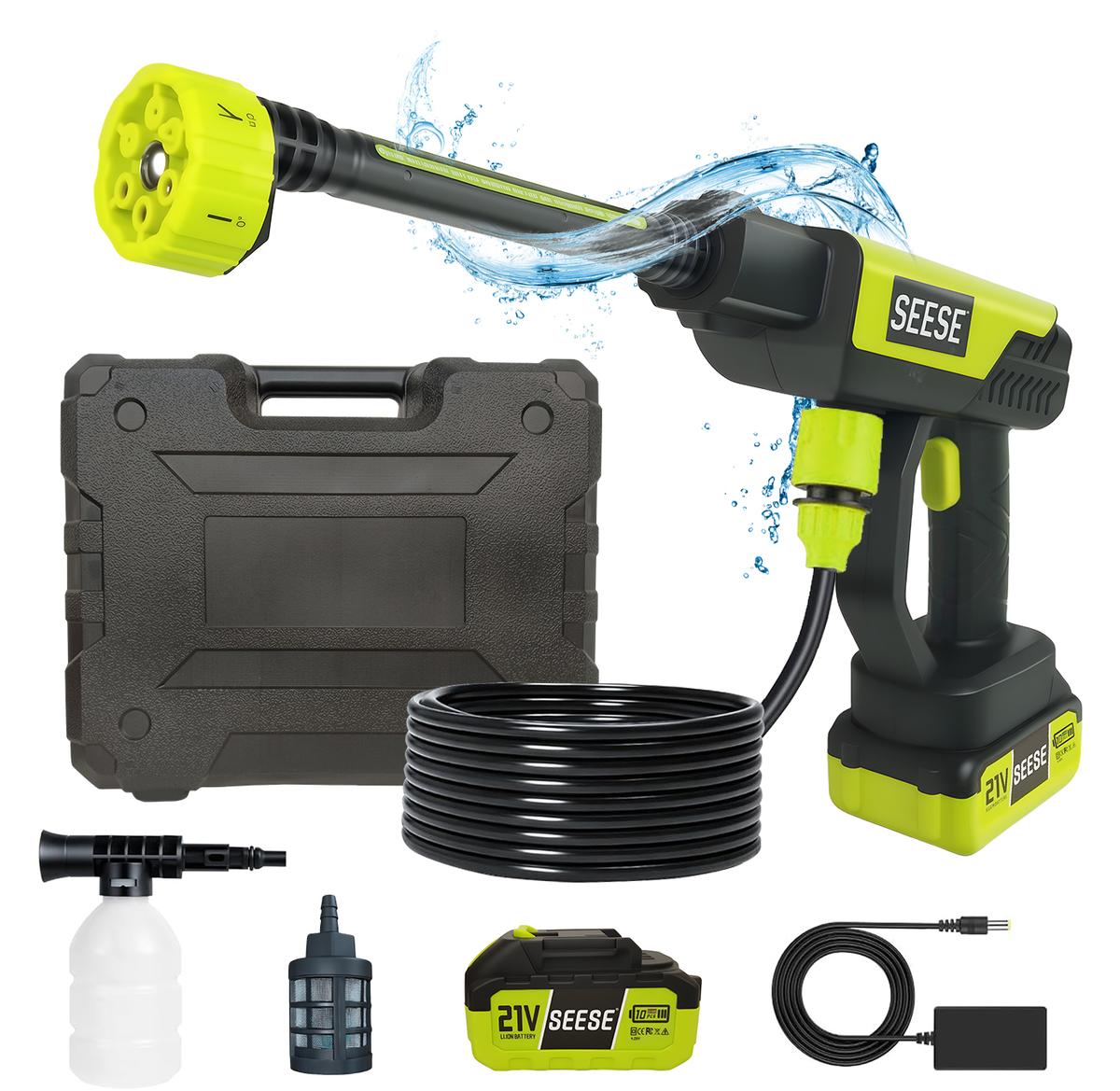Cordless Pressure Washer with Charger Base, Portable Bottle Power Washer for Car, Home & Garden